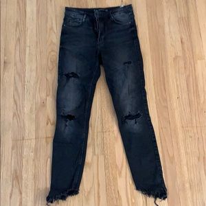 Zara washed black jeans from Spain